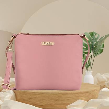 गुलाबी स्लिंग बैग Women Pink Stylish Sling Bag