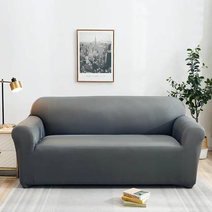 lukzer Polyester 3 Seater Sofa Plain Cover