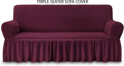 Magic Cover Polyester 3 Seater Sofa Striped Cover