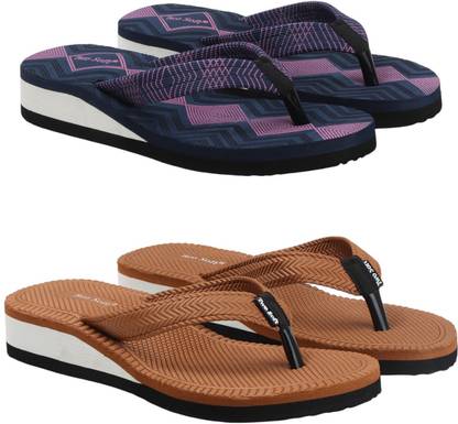 TWO SOFT Pack Of 2 Combo Stylish Extra Comfort Lightweight Dailywear use Slippers