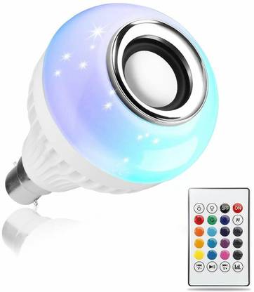 ASHRAFI Multicolor Smart LED Music Light Bulb with Bluetooth Remote Controller Smart Bulb