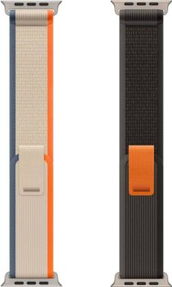 DARKFIT Trail Loop Bands/Straps Compatible with Watch 49mm 46mm 45mm 44mm 42mm, Adjustable Velcro Premium Strap for iWatch Ultra & Ultra 2 Series SE 10 8 7 6 5 4 3 2 1. (Only 2 Pcs Trail Loop Strap, Watch NOT Included) Smart Watch Strap (Black, Blue) Smart Watch Strap