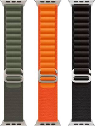 DARKFIT Trail Loop Bands/Straps Compatible with Watch 49mm 46mm 45mm 44mm 42mm, Adjustable Velcro Premium Strap for iWatch Ultra & Ultra 2 Series SE 10 8 7 6 5 4 3 2 1. (Only 2 Pcs Trail Loop Strap, Watch NOT Included) Smart Watch Strap (Black, Blue) Smart Watch Strap