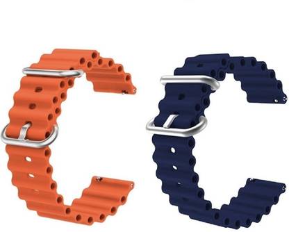 Expro 22 MM Ocean Smartwatch Strap Smart Watch Belt Smart Watch Strap (Orange, Blue) Smart Watch Strap