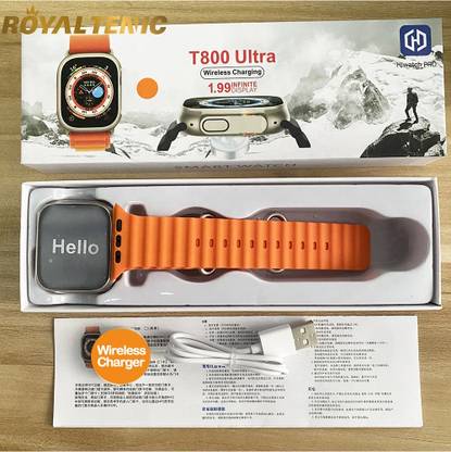 YAROH NMM_492A_T800 ULTRA 8 SMARTWATCH FOR MEN WOMEN WITH WIRELESS CHARGER Smartwatch