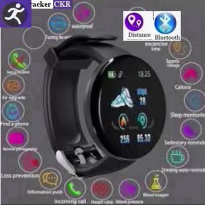 Bashaam PA1154 D18_PRO ACTIVITY TRACKER STEP COUNT SMART WATCH BLACK(PACK OF 1) Smartwatch