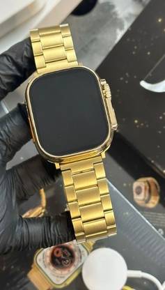 SIACART S9 Ultra 24K Golden Edition Bracelet Strap SmartWatch BT Calling S23 Smartwatch