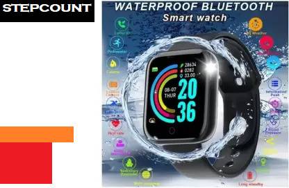 Bymaya VX1645_Y68 PRO STEP COUNT SMARTWATCH BLACK (PACK OF 1) Smartwatch