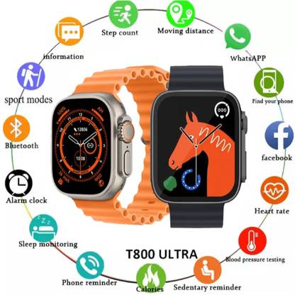FRONY SX_900A_T800 ULTRA BIG DISPLAY SMARTWATCH WITH BT CALLING & WIRELESS CHARGE Smartwatch
