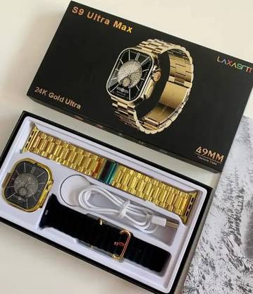 TECHMAZE S9 Ultra Gold Edition With Sports Mode Golden SmartWatch for Businessman T14 Smartwatch