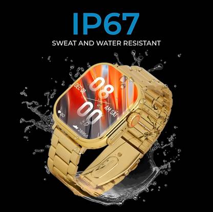 ATSK HUB S9 Ultra Gold Watch With Many Features Bluetooth Call & Smart Features__ Smartwatch