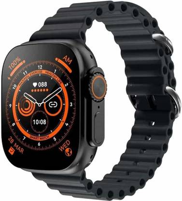 Gunjan Sales Smartwatch T800 series 8 Ultra GPS + Cellular, 49mm Titanium Case with BLUE Loop Smartwatch