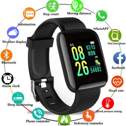 SACRO ATY_680A_116PLUS SMART BRACELET D13 HEART RATE WATERPROOF SMARTWATCH MEN & WOMEN Smartwatch