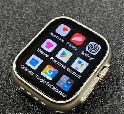 SAMSTAR COLLECTION Ultra Smartwatch T800 Cellular, Wireless Charging with Black Ocean loop Fitness Smartwatch