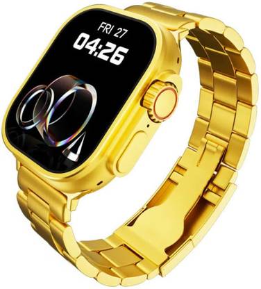 SIACART S9 Ultra 24K Golden Edition Bracelet Strap SmartWatch BT Calling S20 Smartwatch