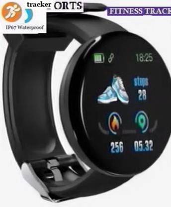 Yuvkarn PA957 D18_PLUS SLEEP TRACKER HEART RATE SMART WATCH BLACK(PACK OF 1) Smartwatch