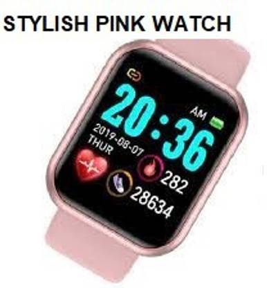 DEROWN D768_D20PINK ADVANCE STEP COUNT BLUETOOTH SMART WATCH BLACK(PACK OF 1) Smartwatch