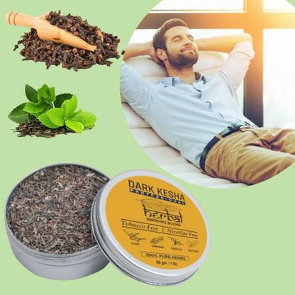 Dark kesha Herbal Smoking Blend Tobacco & Nicotine Free (Clove Flavour 30Gm ) Non Addictive Smoking Cessations