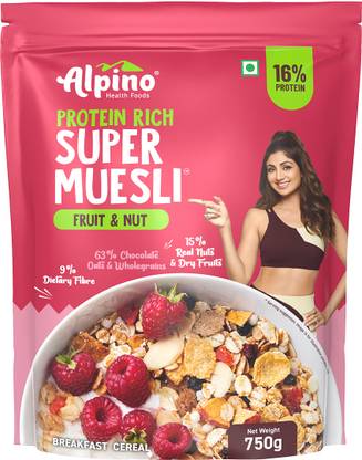ALPINO by alpino Super Muesli Fruit & Nuts 750 G Pouch