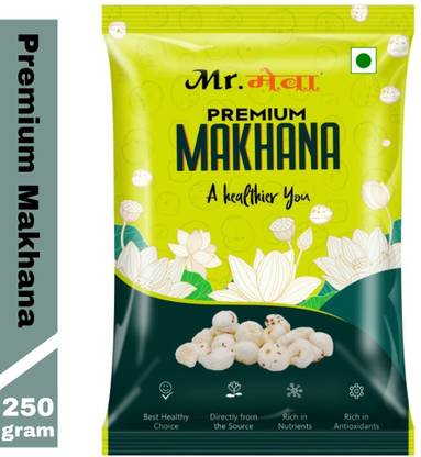 Mr.meva Crispy Phool Makhana (250g) | Raw & Healthy Lotus Snack | Superfood Makhana Lotus Seeds(Makhana)