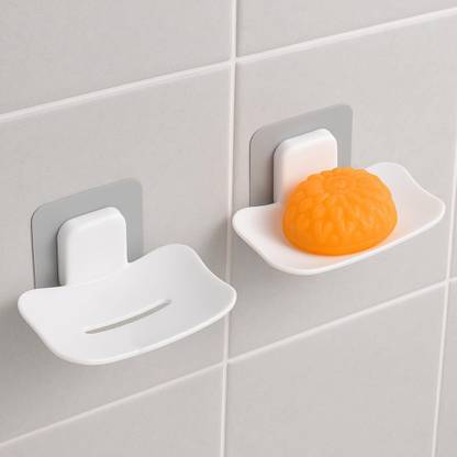 kroywen Soap Holder for Bathroom - Self-Adhesive Wall-Mounted Soap Case