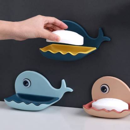 JAY DAMODAR Pack of 2 Attractive Dolphin Shape Double Layer Self Adhesive Soap Casex2.181