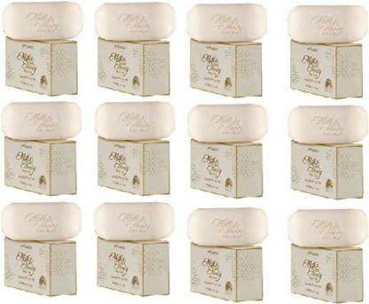 Oriflame मिल्क एंड हनी बार सोप (पैक ऑफ 12)