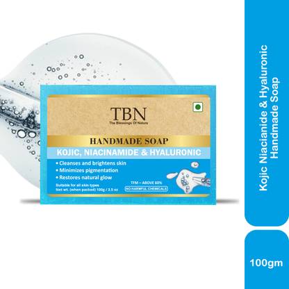 TBN Face Soap with Kozic, Niacinamide & Hyaluronic for Skin Brightening, Pigment