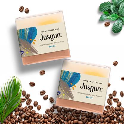 jasgun Beach Cold Processed Soap,120 gm pack of 2