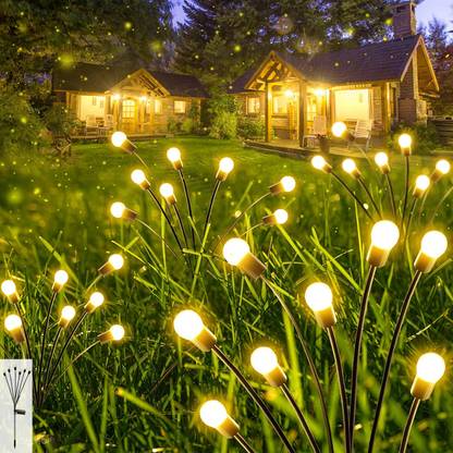 Homehop Solar Lamp Outdoor Firefly Home Garden Pathway Decorative Swaying Light Solar Light Set