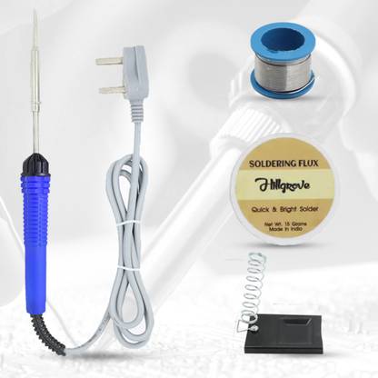 Hillgrove 4in1 Iron Kit | 5 Meter Wire | Soldering Flux | Stand 25 W Simple