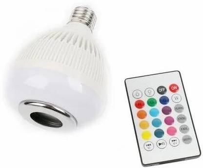 4uonly Led Bulb Bluetooth Speaker Music Light B22 LED White + RGB Light MKL7 56 W Bluetooth Party Speaker