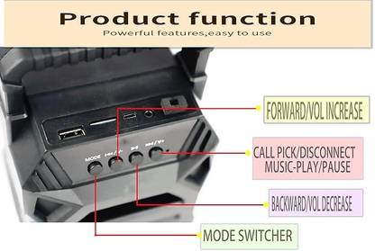 ENMORA WS-01 Heavy BASS Bluetooth Speaker With Good Quality SWF11 56 W Bluetooth Party Speaker
