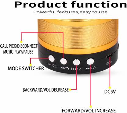 B4L WS-888-YELLOW 70 W Bluetooth Speaker