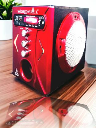 world voice BT RED NANO DJ LED Light Subwoofer Speaker/ECHO MIC SYSTEM BT/FM/USB/SD-Card/AUX 160 W Bluetooth Home Audio Speaker