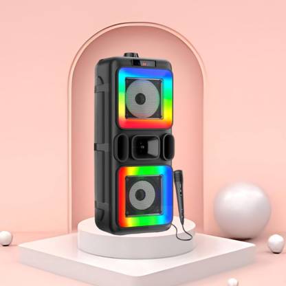 FRONY DJ Box 40W Bluetooth Speaker with FM Radio, Mic & RGB Light Party SpeakerCV114 40 W Bluetooth Party Speaker