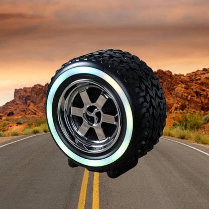 GUGGU Tyre (Speakers) Wave Dynamic Sound (Bluetooth Speaker) with Subwoofer FD411 12 W Bluetooth Home Theatre