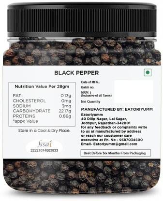 Eatoriyumm Grade - Bold Size | Black Pepper- Kali Mich