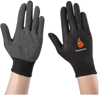 Shopeleven Dotted Anti-Slip Gloves for Sports, Rock Climbing Batting Gloves