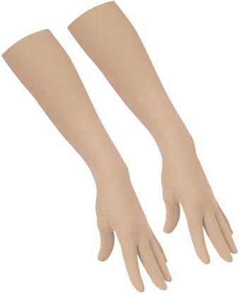 LP London paree Beige Driving Gloves Cotton And nylon Free Size Gloves Cycling Gloves