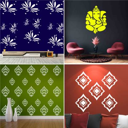ARandNJ Painting Wall Stencils (Size :- 16 X 24 Inch) PATTERN- 