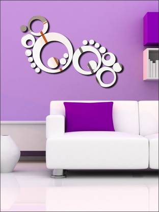GharKraft 60 cm Ring With Extra Dots Self Adhesive Sticker
