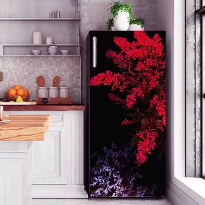 ADVAIT DESIGNS 58 cm Abstract Colourfull Design Fridge Wrap Decorative Sticker Self Adhesive Sticker