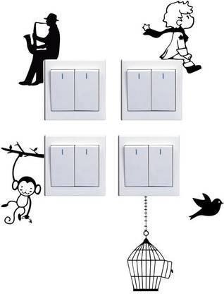 Ainan Décor 30 cm Beautiful and creative switch board sticker Self Adhesive Sticker