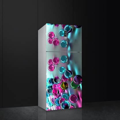 Advait Designs 60 cm Decorative Colourfull Balls Fridge Sticker Self Adhesive Sticker