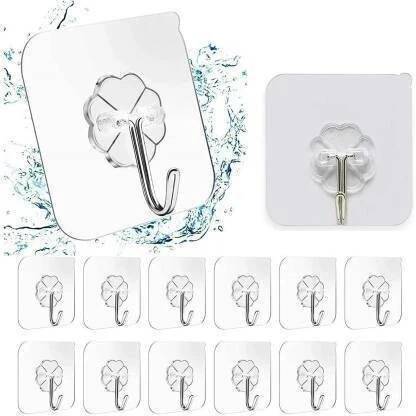 GAURINANDAN Heavy Duty Hooks for Hanging Keys Coats Hats Bags Ceiling Kitchen Accessories Hook 12