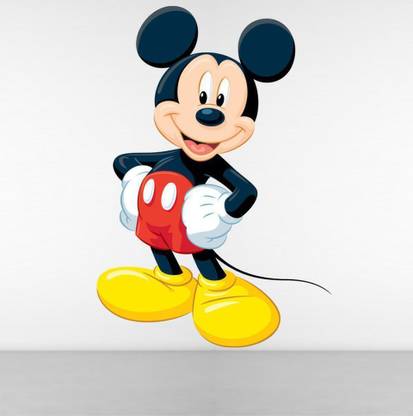 parth decor 41 cm mickey mouse 65 wall sticker Self Adhesive Sticker