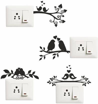 ADVAIT DESIGNS 10 cm Decorative Switch Board Switch Panel Stickers for Decoration Self Adhesive Sticker