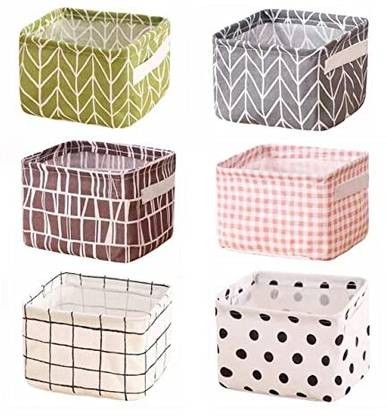 Doat Cotton Foldable Storage Box Canvas Fabric Baskets For Organizing With Handles Storage Basket