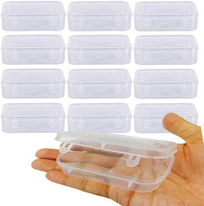 Honbon Plastic Boxes for Small Storage Things Jewellery/Pills/Beads Set of 12pcs Storage Box